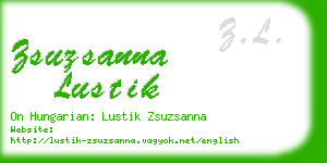 zsuzsanna lustik business card